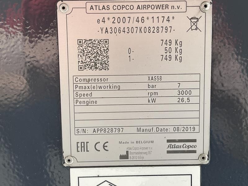 Atlas-Copco XAS 58 KD - Kompresor udara: gambar 5 Atlas-Copco XAS 58 KD - Kompresor udara: gambar 5