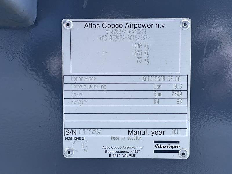 Atlas-Copco XATS 156 DD - N - Kompresor udara: gambar 5 Atlas-Copco XATS 156 DD - N - Kompresor udara: gambar 5