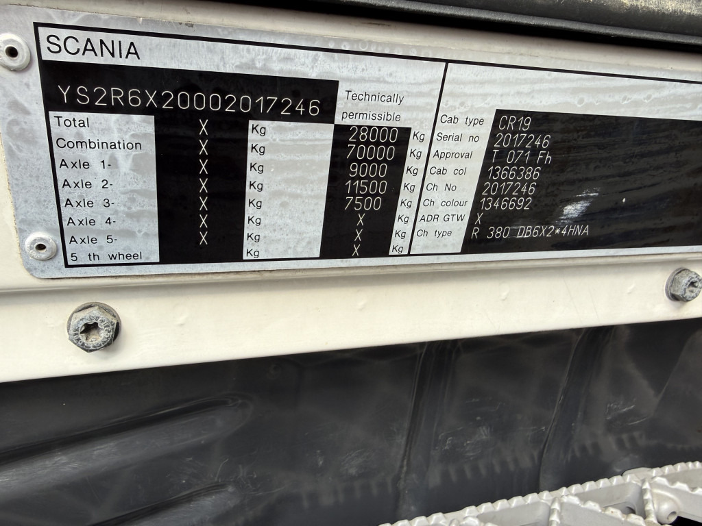 Scania R380 6X2*4 Kipper mit Kran HIAB 220 - Truk jungkit, Truk derek: gambar 5 Scania R380 6X2*4 Kipper mit Kran HIAB 220 - Truk jungkit, Truk derek: gambar 5