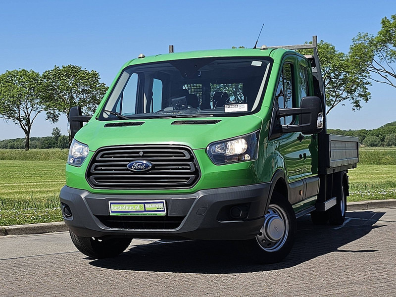Ford Transit 2.0 DUB.CAB Hiab-Kraan! - Van flatbed: gambar 1 Ford Transit 2.0 DUB.CAB Hiab-Kraan! - Van flatbed: gambar 1