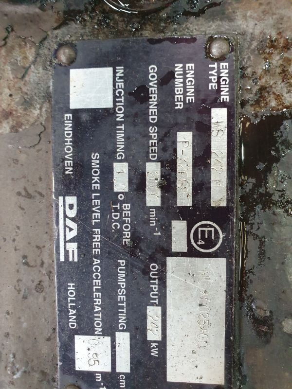 DAF WS 242 M - Mesin: gambar 2 DAF WS 242 M - Mesin: gambar 2