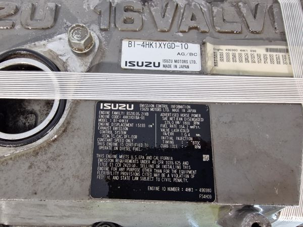 Mesin untuk Peralatan konstruksi Isuzu 4HK1XDIBA-01 Engine (Plant): gambar 11