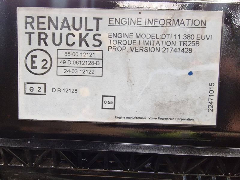 Renault DTI11 380 EUVI Engine (Truck) - Mesin untuk Truk: gambar 3 Renault DTI11 380 EUVI Engine (Truck) - Mesin untuk Truk: gambar 3
