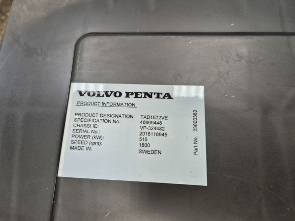 Mesin untuk Mesin industri baru Volvo  TAD1672VE Engine (Industrial) New: gambar 14
