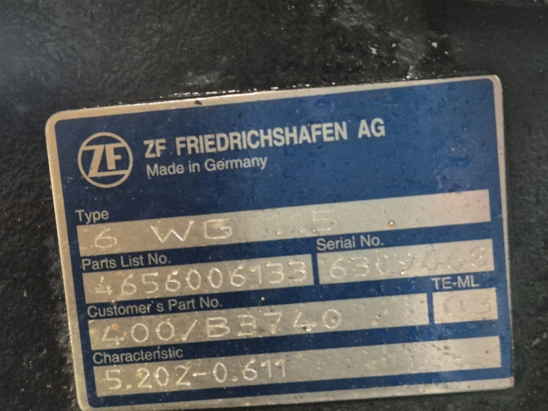 ZF Industrial JCB 6WG115 400/B3740 Gearbox New (Plant) - Gearbox untuk Peralatan konstruksi: gambar 2 ZF Industrial JCB 6WG115 400/B3740 Gearbox New (Plant) - Gearbox untuk Peralatan konstruksi: gambar 2