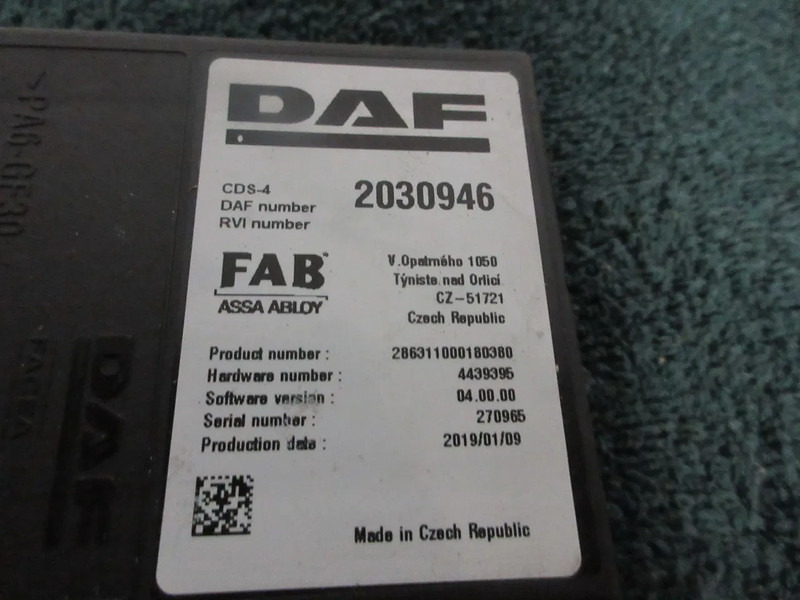 DAF 2030946 CDS-4 MODULEN DAF XF CF MODEL 2021 - Sistem listrik untuk Truk: gambar 5 DAF 2030946 CDS-4 MODULEN DAF XF CF MODEL 2021 - Sistem listrik untuk Truk: gambar 5