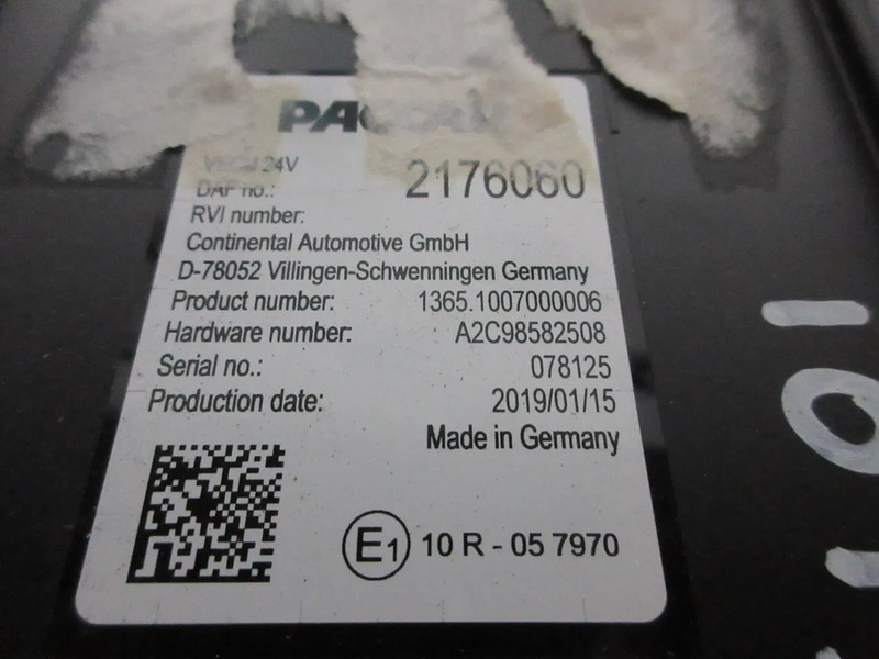 DAF 2176060 VECU REGELMODULEN DAF XF CF EURO 6 MODEL 2021 - Sistem listrik untuk Truk: gambar 5 DAF 2176060 VECU REGELMODULEN DAF XF CF EURO 6 MODEL 2021 - Sistem listrik untuk Truk: gambar 5