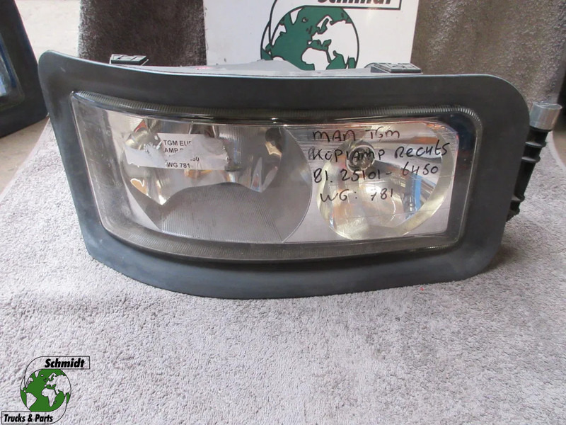 MAN 81.25101-6550 KOPLAMP RECHTS TGA TGL TGM EURO 3 - Lampu depan untuk Truk: gambar 1 MAN 81.25101-6550 KOPLAMP RECHTS TGA TGL TGM EURO 3 - Lampu depan untuk Truk: gambar 1