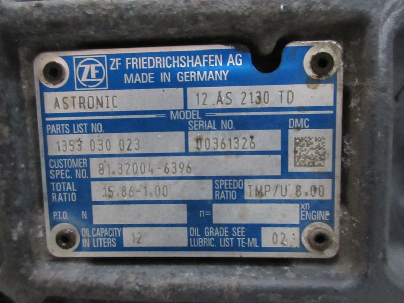 MAN 81.32004-6396 TRANSMISSIE MAN TGX EURO 6 - Gearbox untuk Truk: gambar 5 MAN 81.32004-6396 TRANSMISSIE MAN TGX EURO 6 - Gearbox untuk Truk: gambar 5