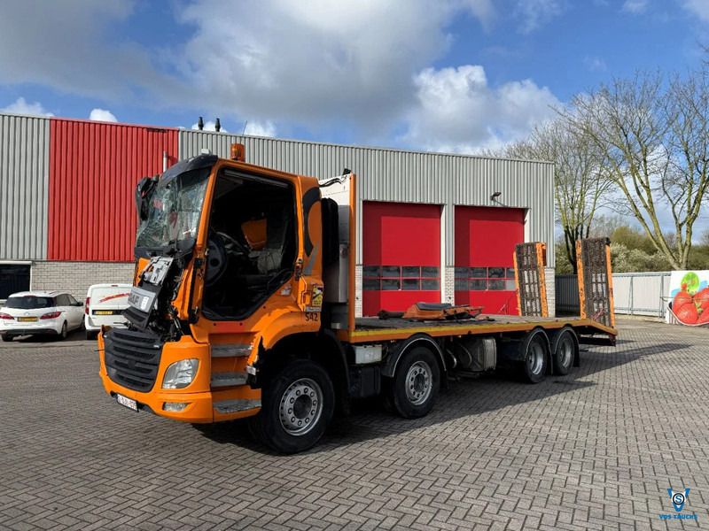 DAF CF460 / 8X2 / HYDRAULICS / WINCH / 353308 KM / PLATEAU / AUTOMATIC / EURO-6 / 2015 - Truk pengangkut mobil: gambar 1 DAF CF460 / 8X2 / HYDRAULICS / WINCH / 353308 KM / PLATEAU / AUTOMATIC / EURO-6 / 2015 - Truk pengangkut mobil: gambar 1