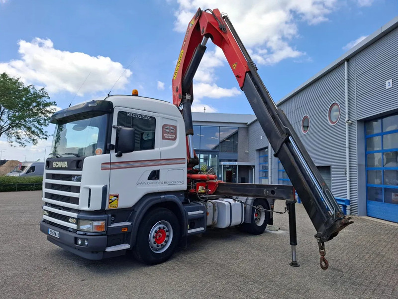 Scania 124G-420 / RETARDER / PALFINGER PK32080 / DOUBLE TANK / AIRCO / GOOD CONDITION / MANUAL / EURO-3 / 2004 - Truk derek: gambar 1 Scania 124G-420 / RETARDER / PALFINGER PK32080 / DOUBLE TANK / AIRCO / GOOD CONDITION / MANUAL / EURO-3 / 2004 - Truk derek: gambar 1