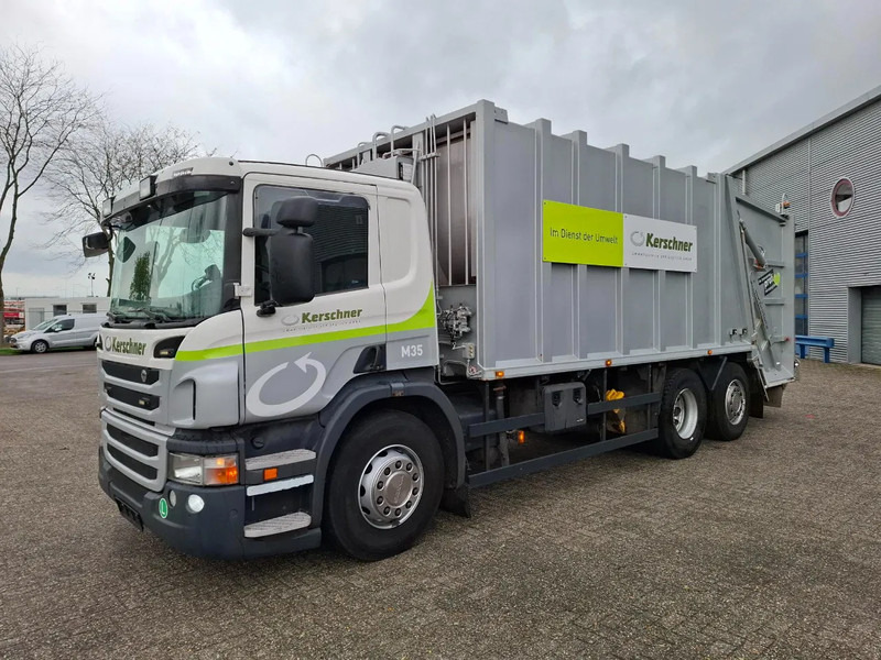 Scania P360 / RETARDER / ONLY:234640 KM / LENKACHSE / AIRCO / WORKING GARBAGE TRUCK / AUTOMATIC / EURO-5 / 2013 - Truk sampah: gambar 1 Scania P360 / RETARDER / ONLY:234640 KM / LENKACHSE / AIRCO / WORKING GARBAGE TRUCK / AUTOMATIC / EURO-5 / 2013 - Truk sampah: gambar 1