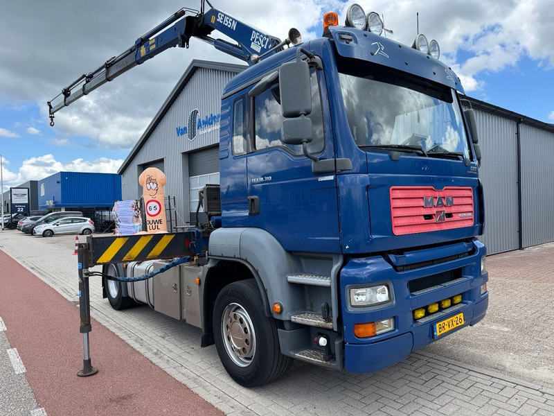 Tractor head MAN TGA 18.310, Crane Pesci SE155N/4, Manual Kran, Grua, Grue, Kraan: gambar 7