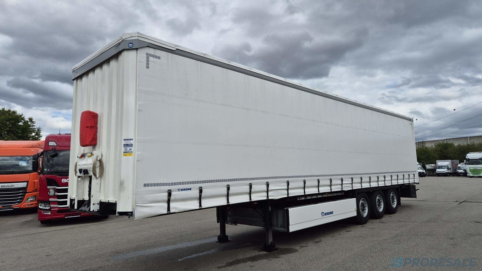 KRONE SD PROFI LINER + paletový koš + 2 x zvedací náprava - Semi-trailer dengan terpal samping: gambar 2 KRONE SD PROFI LINER + paletový koš + 2 x zvedací náprava - Semi-trailer dengan terpal samping: gambar 2
