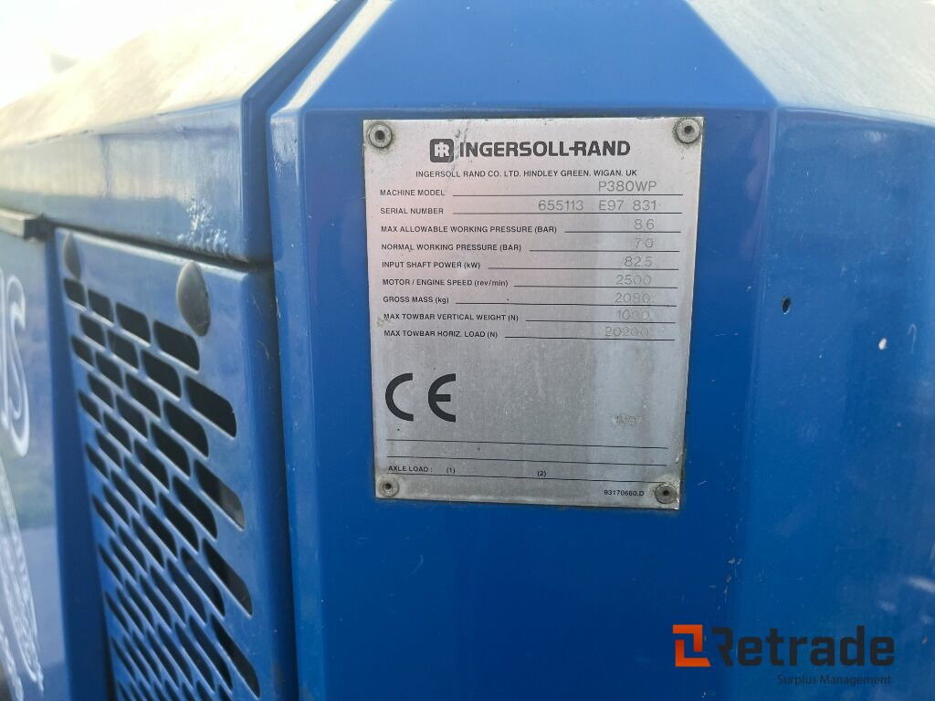 Kompresor udara Kompressor Ingersoll-Rand P380 WP Mobil kompressor: gambar 11