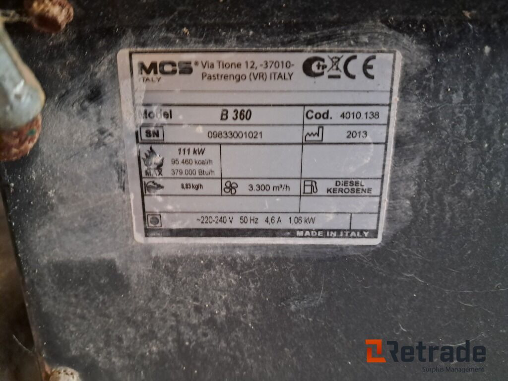 Varmekanon Master B 360 - Pemanas konstruksi: gambar 5 Varmekanon Master B 360 - Pemanas konstruksi: gambar 5