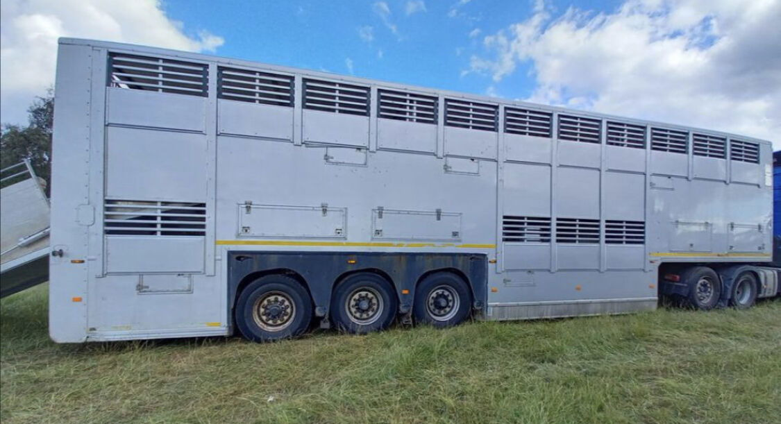 Gray and Adams Gadd3 / Works Great / Hydraulic / 2 Levels - Semi-trailer pengangkut hewan: gambar 1 Gray and Adams Gadd3 / Works Great / Hydraulic / 2 Levels - Semi-trailer pengangkut hewan: gambar 1