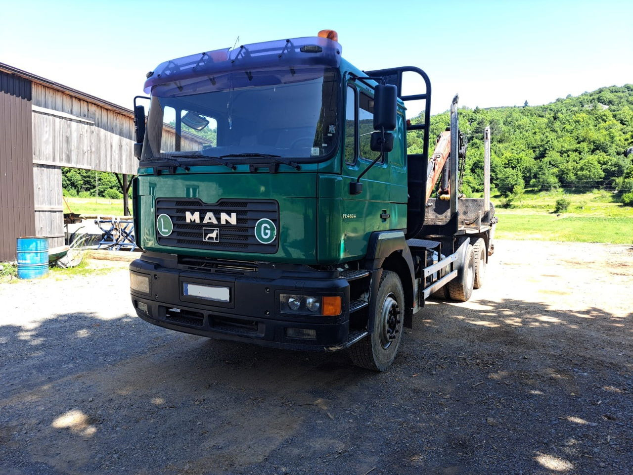 MAN 33.464 6x4 forest truck - Complete Spring - Epsilon E128 + scissors - Truk logging: gambar 1 MAN 33.464 6x4 forest truck - Complete Spring - Epsilon E128 + scissors - Truk logging: gambar 1