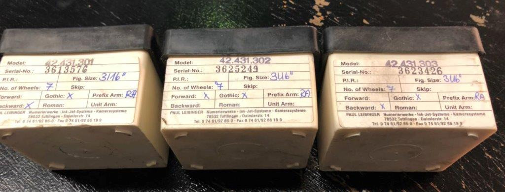 Leibinger numbering units Grade or cross-setting for Heidelberg GTO 46/52 or Speedmaster 52 - Suku cadang untuk Mesin percetakan: gambar 2 Leibinger numbering units Grade or cross-setting for Heidelberg GTO 46/52 or Speedmaster 52 - Suku cadang untuk Mesin percetakan: gambar 2