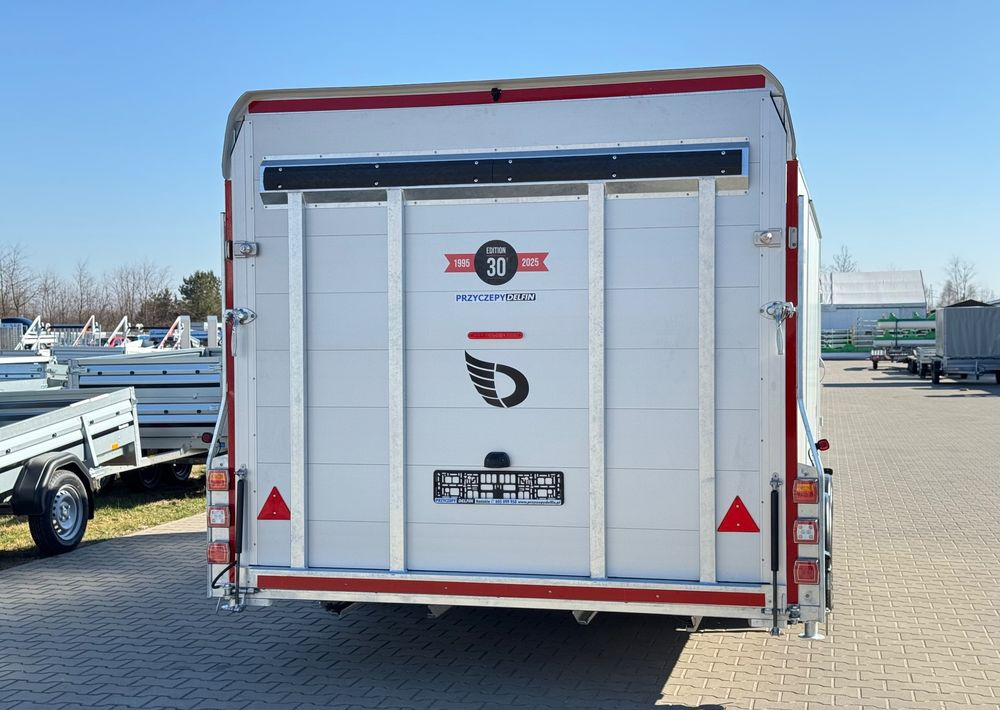 Trailer autotransporter baru DEBON Debon C2000 - zamknięta przyczepa do przewozu aut, 550 x 215 cm, 3500kg, felgi ALU, wciągarka elektryczna: gambar 7