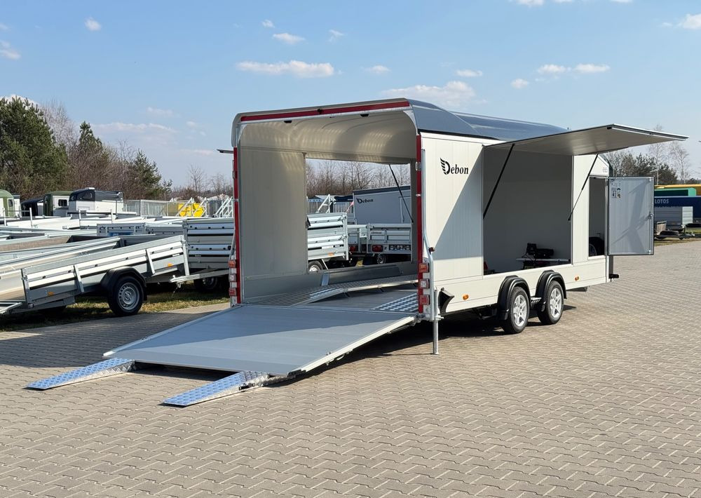 Trailer autotransporter baru DEBON Debon C2000 - zamknięta przyczepa do przewozu aut, 550 x 215 cm, 3500kg, felgi ALU, wciągarka elektryczna: gambar 18