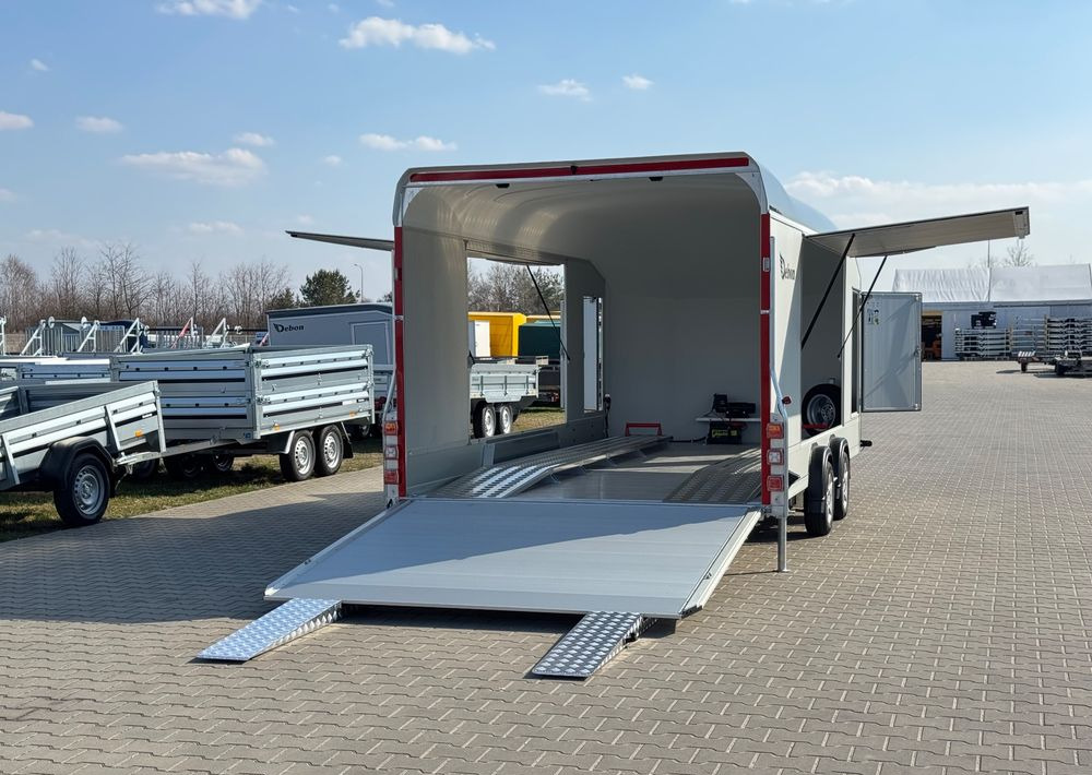 Trailer autotransporter baru DEBON Debon C2000 - zamknięta przyczepa do przewozu aut, 550 x 215 cm, 3500kg, felgi ALU, wciągarka elektryczna: gambar 17