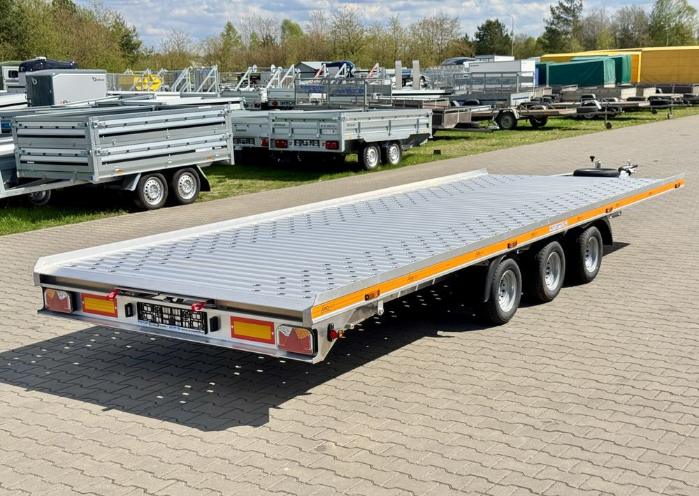 GROMEX L3-3500-6 | 600 x 210 cm / 3500 kg / lampy LED / koło zapasowe / najazdy ALU - Trailer autotransporter: gambar 3 GROMEX L3-3500-6 | 600 x 210 cm / 3500 kg / lampy LED / koło zapasowe / najazdy ALU - Trailer autotransporter: gambar 3