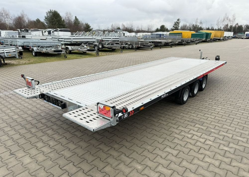 Trailer autotransporter Lorries Lorries PLI35-6021 - laweta trzyosiowa uchylna lampy LED pompa hydrauliczna wypełnienie podłogi ALU: gambar 6