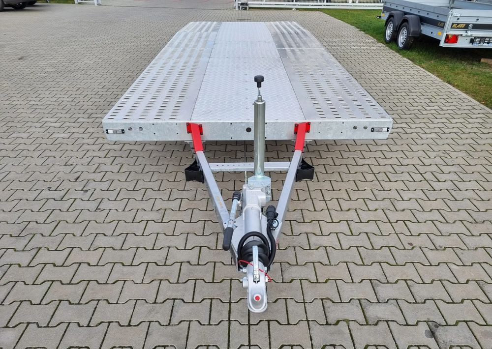 Trailer autotransporter baru TA-NO TA-NO Scorpio 55 PREMIUM laweta 3 osiowa 5.5m 3500kg DMC najazdy niski załadunek: gambar 14
