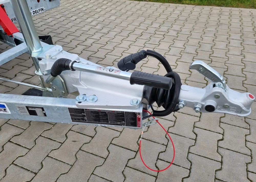 Trailer autotransporter baru TA-NO TA-NO Scorpio 55 PREMIUM laweta 3 osiowa 5.5m 3500kg DMC najazdy niski załadunek: gambar 15