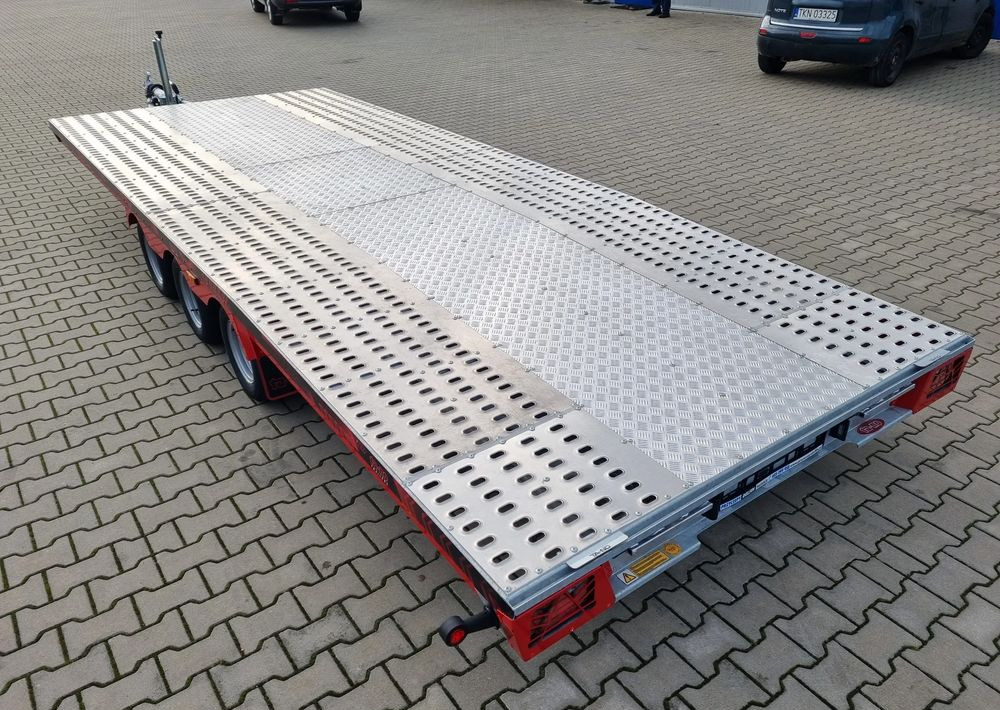 Trailer autotransporter baru TA-NO TA-NO Scorpio 55 PREMIUM laweta 3 osiowa 5.5m 3500kg DMC najazdy niski załadunek: gambar 9