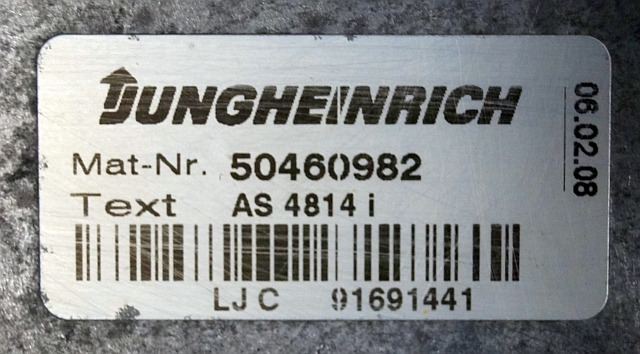 Jungheinrich 50460982 | Rij regeling Drive controller AS4814i from ETV214 year 2 - ECU untuk Peralatan untuk menangani material: gambar 2 Jungheinrich 50460982 | Rij regeling Drive controller AS4814i from ETV214 year 2 - ECU untuk Peralatan untuk menangani material: gambar 2