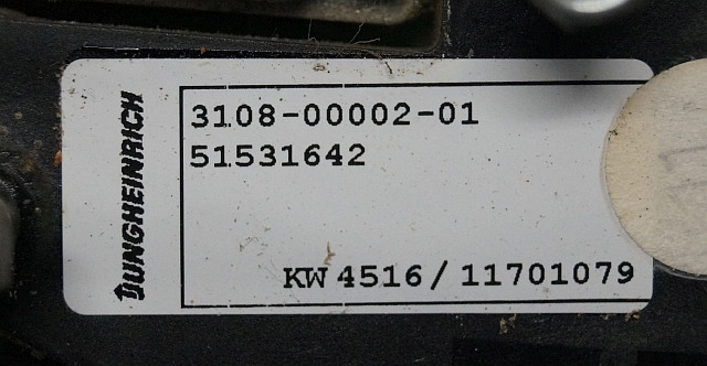 Jungheinrich 51531642 | Rij schakelaar Accelarator for EKS110 - Sistem listrik untuk Peralatan untuk menangani material: gambar 3 Jungheinrich 51531642 | Rij schakelaar Accelarator for EKS110 - Sistem listrik untuk Peralatan untuk menangani material: gambar 3
