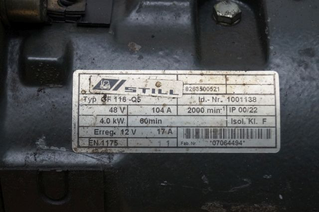 Still 8263500521 | Complete frontaxle with 8263500520 GF116 - Q5 48V104A 4,0 Kw - Sistem listrik untuk Peralatan untuk menangani material: gambar 5 Still 8263500521 | Complete frontaxle with 8263500520 GF116 - Q5 48V104A 4,0 Kw - Sistem listrik untuk Peralatan untuk menangani material: gambar 5