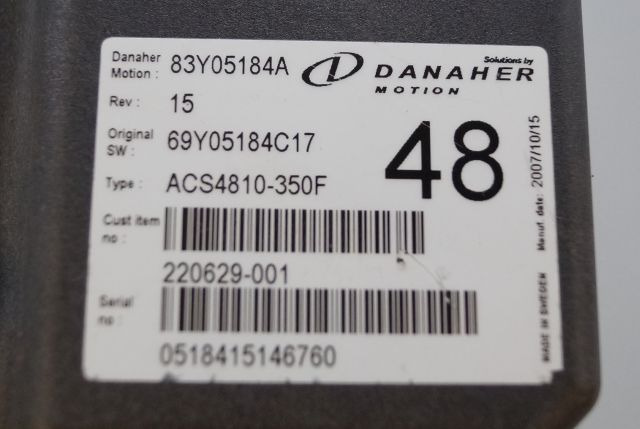 Toyota/BT 220629-001 | Danaher motion AC Superdrive motor controller 83Y05184A A - ECU untuk Peralatan untuk menangani material: gambar 2 Toyota/BT 220629-001 | Danaher motion AC Superdrive motor controller 83Y05184A A - ECU untuk Peralatan untuk menangani material: gambar 2