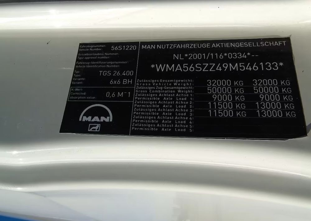 MAN TGS 26.400 6x6 – Wywrotka 3-stronna Meiller + Żuraw HIAB 166 E3 HIPRO – 429.222 km – Euro 4 - Truk jungkit, Truk derek: gambar 5 MAN TGS 26.400 6x6 – Wywrotka 3-stronna Meiller + Żuraw HIAB 166 E3 HIPRO – 429.222 km – Euro 4 - Truk jungkit, Truk derek: gambar 5