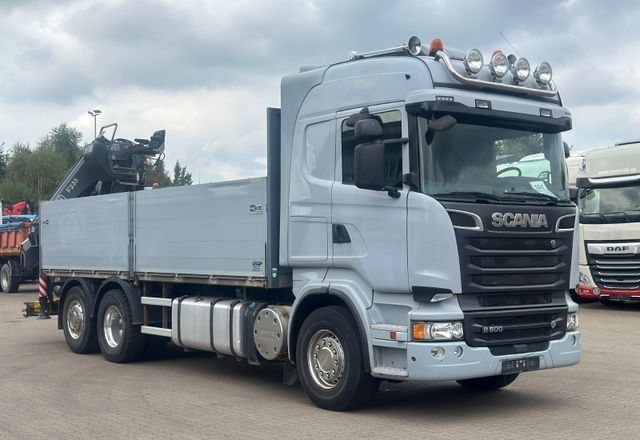 Scania R500 V8 6x2 |platforma budowlana z HDS FASSI F235 sterowanie radiowe | Euro5| Oś tylna: podnoszona i skrętna - Truk flatbed, Truk derek: gambar 2 Scania R500 V8 6x2 |platforma budowlana z HDS FASSI F235 sterowanie radiowe | Euro5| Oś tylna: podnoszona i skrętna - Truk flatbed, Truk derek: gambar 2