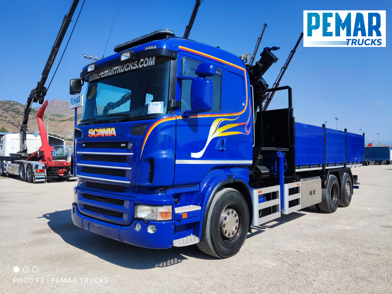 SCANIA R 420 6X2 GRUA PALFINGER PK 23002 BASCULANTE - Truk jungkit, Truk derek: gambar 2 SCANIA R 420 6X2 GRUA PALFINGER PK 23002 BASCULANTE - Truk jungkit, Truk derek: gambar 2
