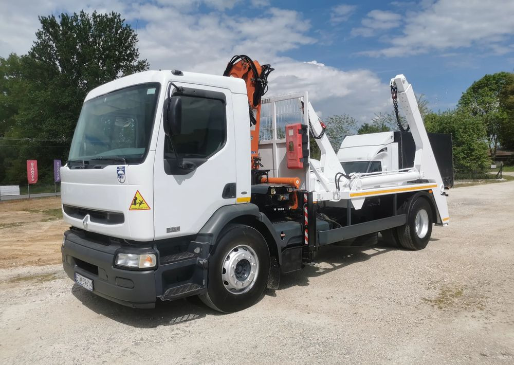 Renault Premium 270DCi + żuraw HDS Atlas 105.2 + Bramowiec MEILLER 12t Kontener - Truk skip loader, Truk derek: gambar 1 Renault Premium 270DCi + żuraw HDS Atlas 105.2 + Bramowiec MEILLER 12t Kontener - Truk skip loader, Truk derek: gambar 1