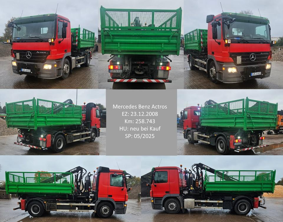 Mercedes Benz Actros | HIAB | Abroller | Kranwagen | 2008 - Truk flatbed: gambar 1 Mercedes Benz Actros | HIAB | Abroller | Kranwagen | 2008 - Truk flatbed: gambar 1