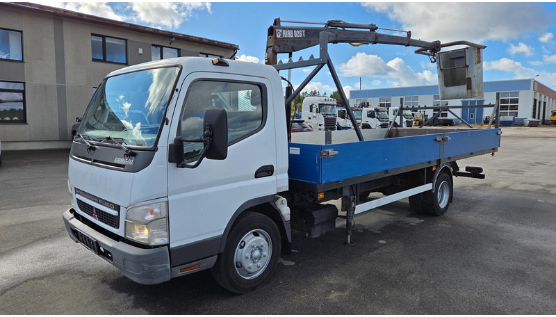 Mitsubishi CANTER FE85B HIAB 026 - Truk flatbed, Truk derek: gambar 1 Mitsubishi CANTER FE85B HIAB 026 - Truk flatbed, Truk derek: gambar 1