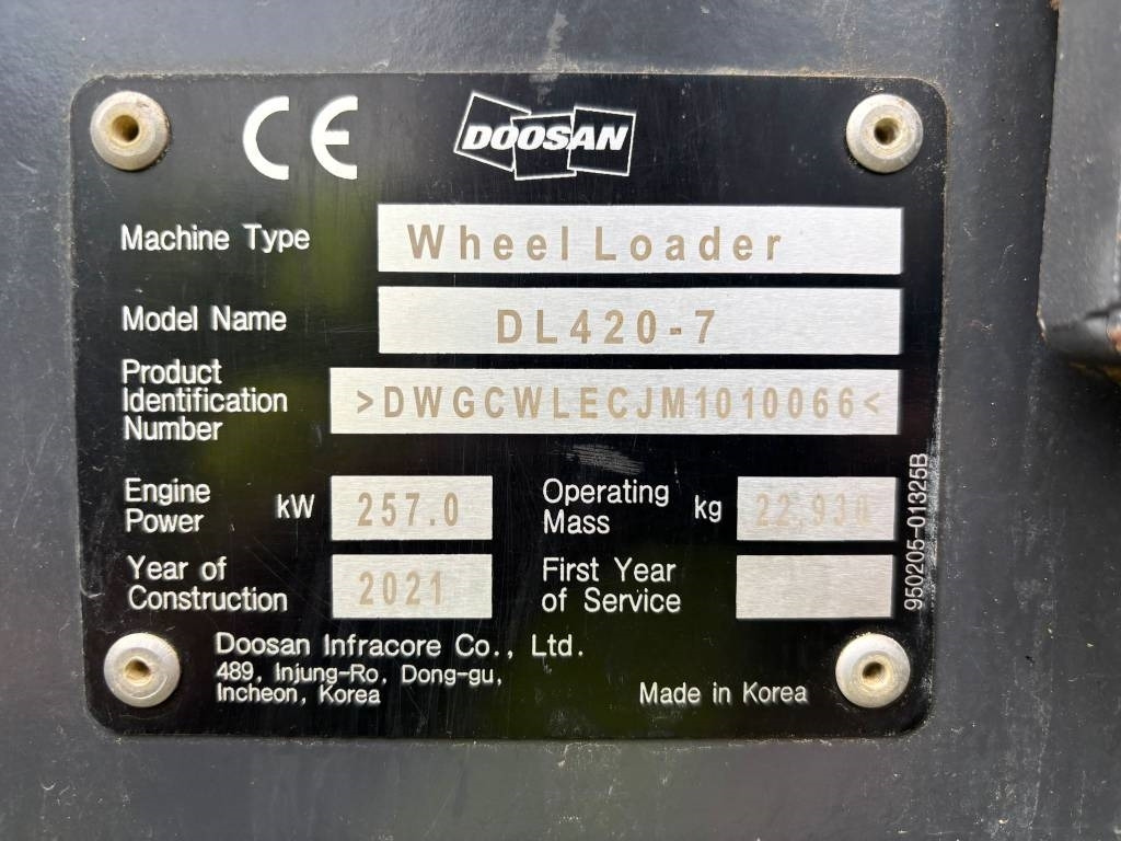 Doosan DL 420-7 (CDC / Under Preparation) - Wheel loader: gambar 2 Doosan DL 420-7 (CDC / Under Preparation) - Wheel loader: gambar 2