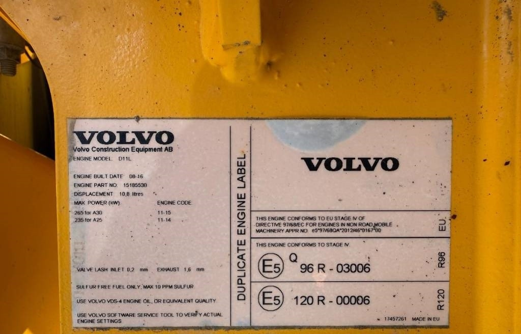 Volvo A 30 G (On Transport) - Tempat sampah artikulasi: gambar 4 Volvo A 30 G (On Transport) - Tempat sampah artikulasi: gambar 4