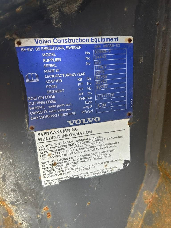 Volvo L350F Rock Bucket (Volvo) - Ember untuk Peralatan konstruksi: gambar 5 Volvo L350F Rock Bucket (Volvo) - Ember untuk Peralatan konstruksi: gambar 5
