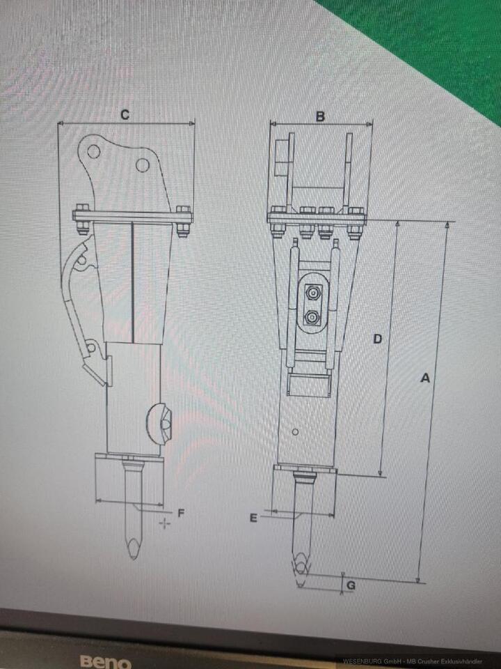 Montabert Hydraulikhammer SD6 Trägerklasse: 0,7 - 1,2 t - Palu hidrolik untuk Peralatan konstruksi: gambar 4 Montabert Hydraulikhammer SD6 Trägerklasse: 0,7 - 1,2 t - Palu hidrolik untuk Peralatan konstruksi: gambar 4