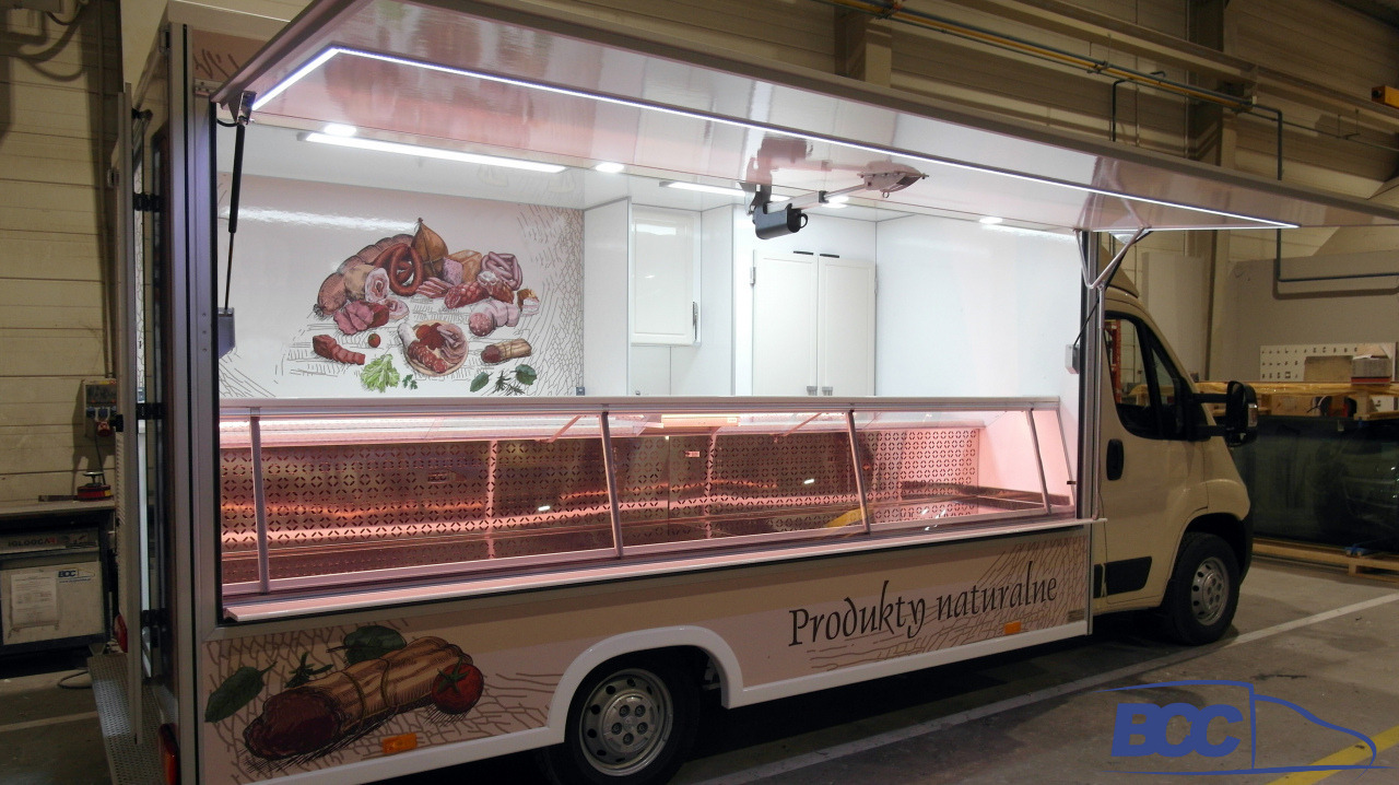 BCC POLSKA - FOOD TRUCK - MOBILNY SKLEP MIĘSNY PEUGEOT BOXER - Truk penjual: gambar 5 BCC POLSKA - FOOD TRUCK - MOBILNY SKLEP MIĘSNY PEUGEOT BOXER - Truk penjual: gambar 5