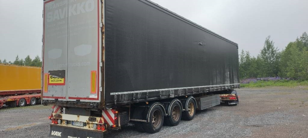 Truk dengan terpal samping Scania R580 8x4 kapellilava+Dolly+kärry 76tn juna: gambar 6