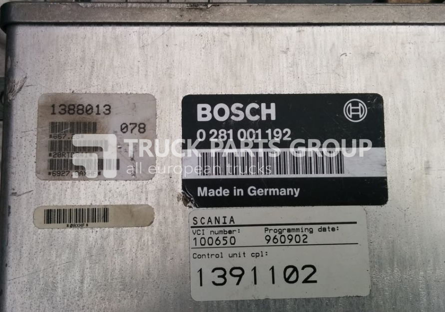 SCANIA engine computer EDC, ECU, control unit BOSCH 0281001192, 1391108 control unit - ECU untuk Truk: gambar 1 SCANIA engine computer EDC, ECU, control unit BOSCH 0281001192, 1391108 control unit - ECU untuk Truk: gambar 1