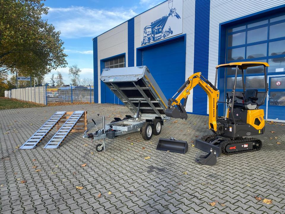 Minibagger BK1000JS im Komplettpaket mit Kippanhänger und Auffahrrampen *INKL.19% MWST*BERGER KRAUS*SOFORT!* - Ekskavator mini: gambar 1 Minibagger BK1000JS im Komplettpaket mit Kippanhänger und Auffahrrampen *INKL.19% MWST*BERGER KRAUS*SOFORT!* - Ekskavator mini: gambar 1