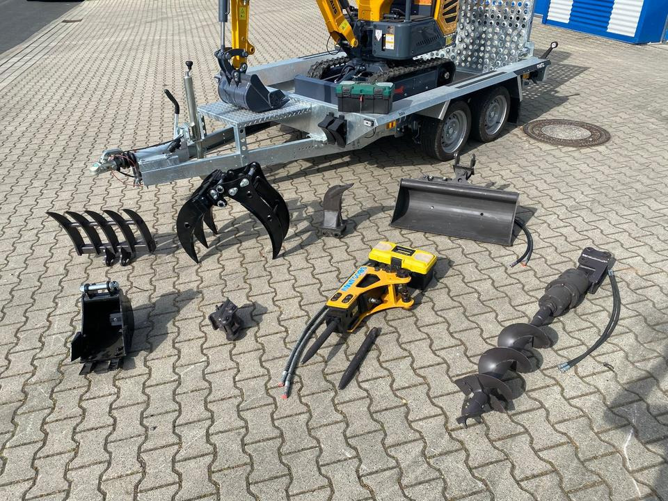 Minibagger BK1250JS + Tieflader + Zubehör *INKL.19% MWST*KUBOTA*BERGER KRAUS*JOYSTICK*SOFORT!* - Ekskavator mini: gambar 3 Minibagger BK1250JS + Tieflader + Zubehör *INKL.19% MWST*KUBOTA*BERGER KRAUS*JOYSTICK*SOFORT!* - Ekskavator mini: gambar 3